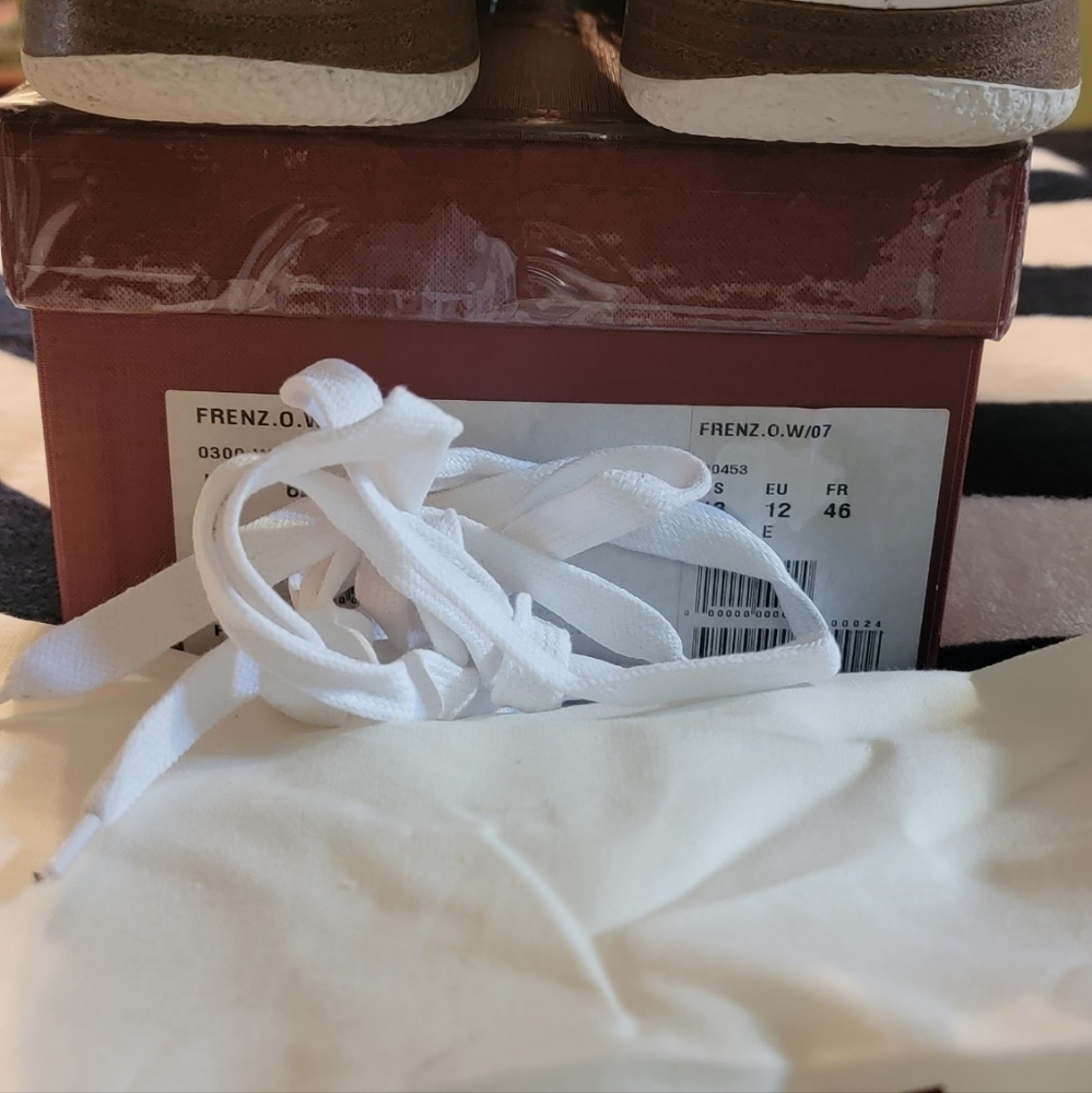 Bally Frenz Men's White Leather Sneakers Sneakers Size 13 US/46 EU USED w/BOX - Picture 7 of 16